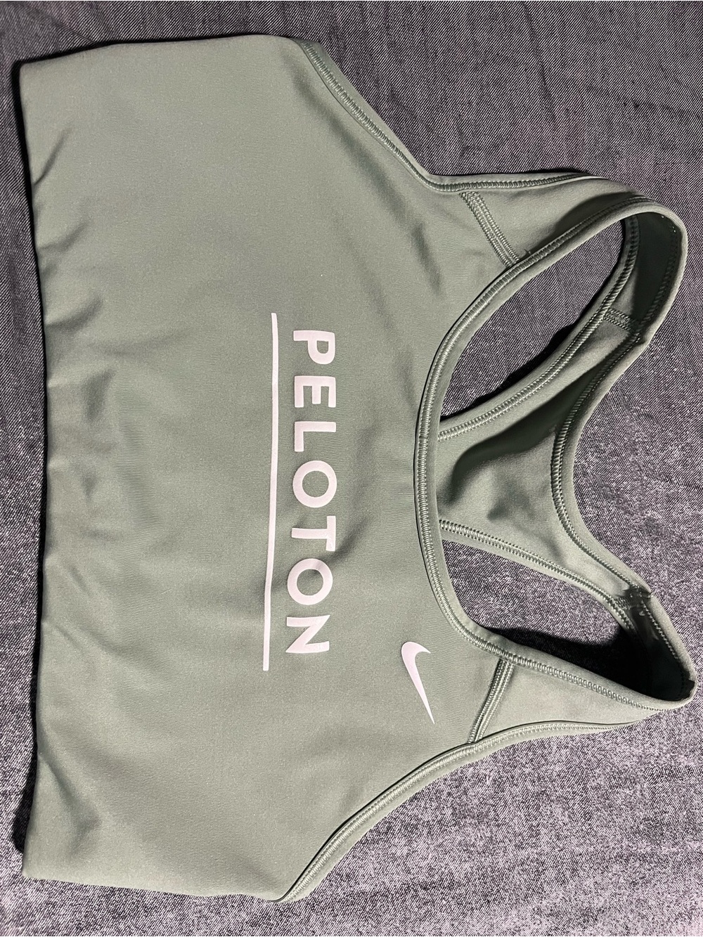 Nike x Peloton Sage Green Racerback Sports Bra
